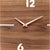 Huamet Wanduhr 30x30x3,7 cm Nussholz • Geräuschloses Quarzwerk • Modernes Design