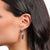Creoles with Amethyst Pendant and Chain - Thomas Sabo Model: CR722-643-13