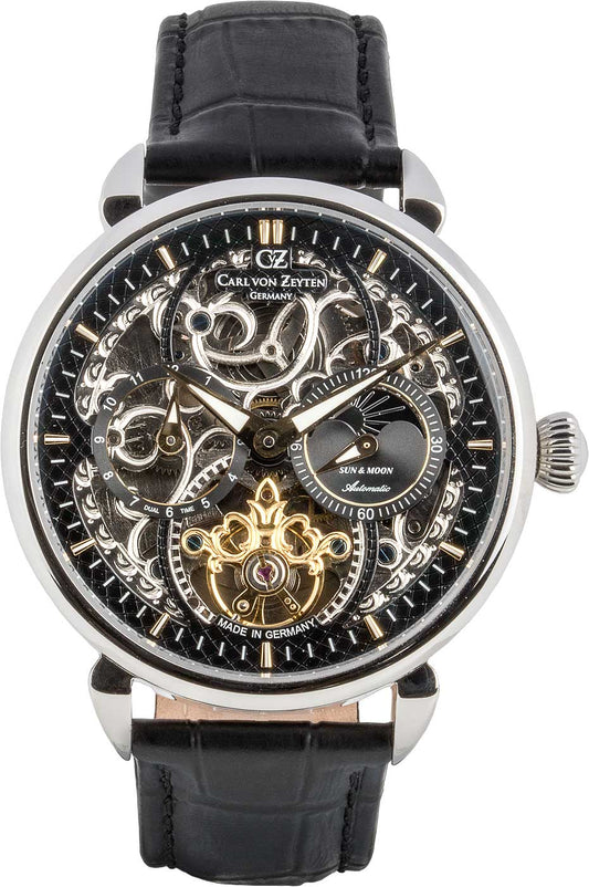 Carl von Zeyten Neukirch CVZ0005BKGS Herren Uhr • Automatik • Dualzeitfunktion