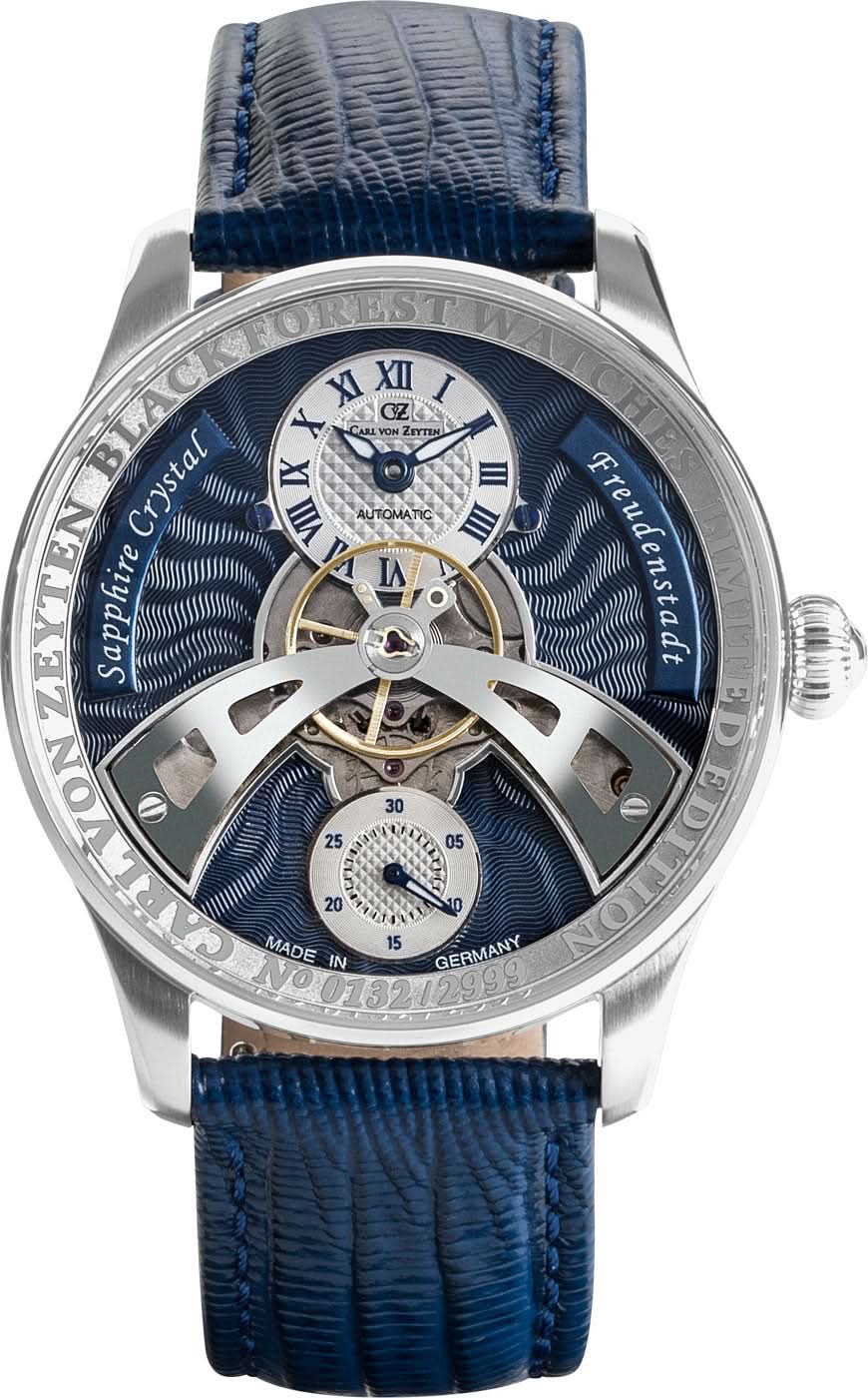 Carl von Zeyten Baden-Baden CVZ0043BLS Uhr • Doppel-Unruh