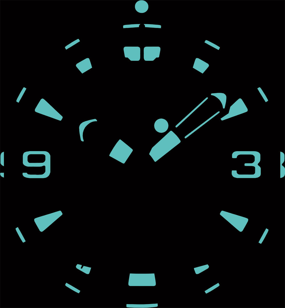 Chris Benz DEPTHMETER DIGITAL 200M CB-D200X-R-SBR Herren Uhr • Hai-geprüft • Saphirglas