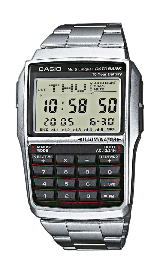 Casio Data Bank DBC-32D-1AES Uhr • Taschenrechner • 10 Jahre Batterie