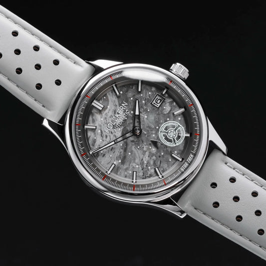 Holzkern DS9 HOLZKERN-DS9 Uhr • Einzigartiges Marmor-Zifferblatt • Lumineszierende Zeiger