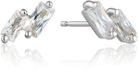 ANIA HAIE E018-07H Doppelreihige Ohrstecker mit Steinchen