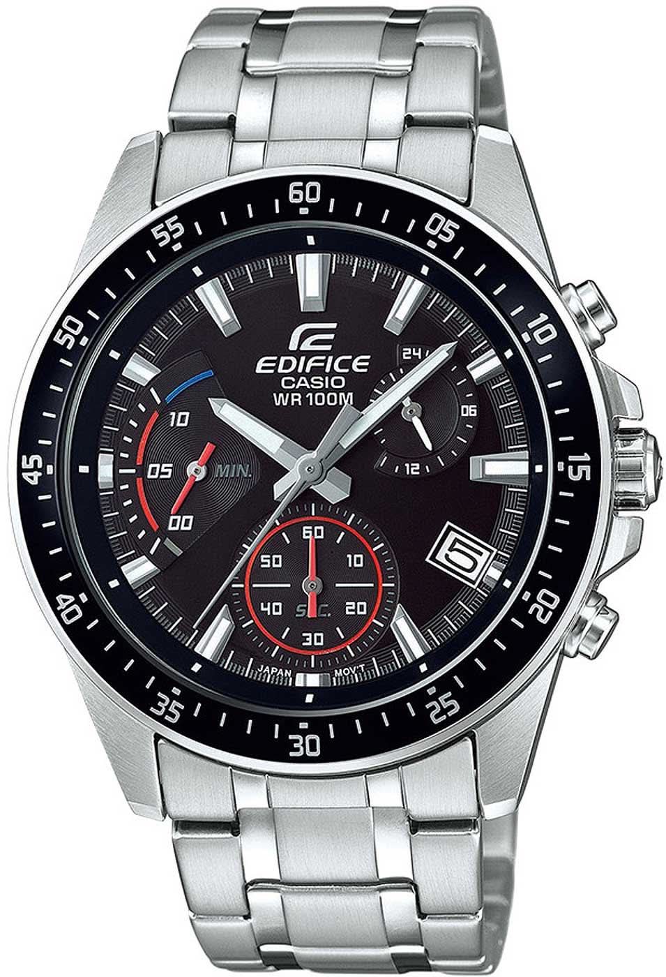 Casio EDIFICE EFV-540D-1AVUEF Men's Watch • Sporty Chronograph • 10 Bar Water Resistant