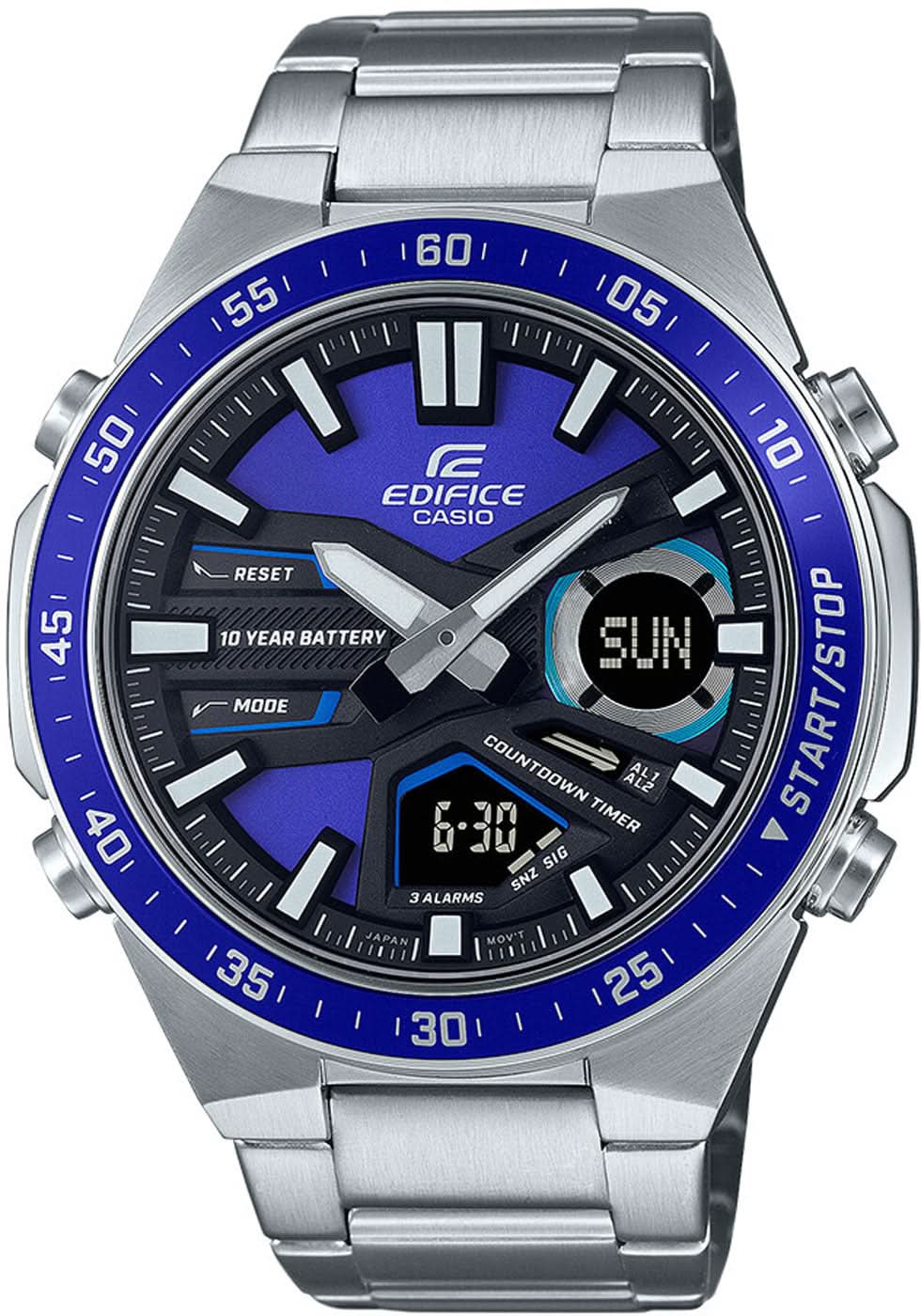 Casio Edifice EFV-C110D-2AVEF Men's Watch • 10-Year Battery • World Time Function