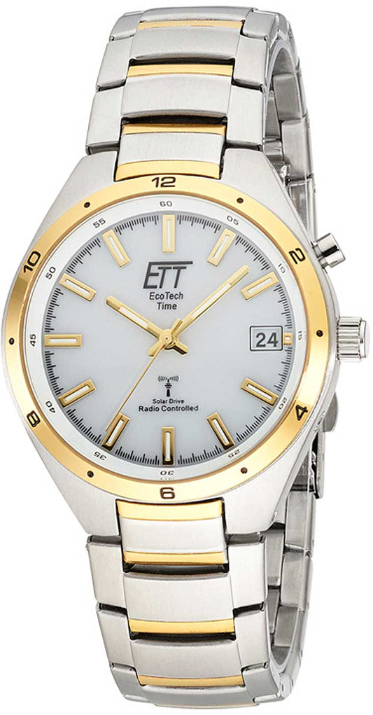 Eco Tech Time Altai EGS-11443-11M Herren Uhr • Funk-Solarwerk • Edelstahl