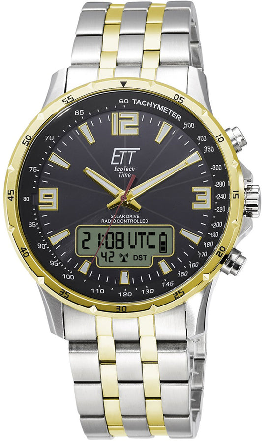 Eco Tech Time Professional EGS-11553-21M Herren Uhr • Funksolar Antrieb • 10 Bar Wasserdicht