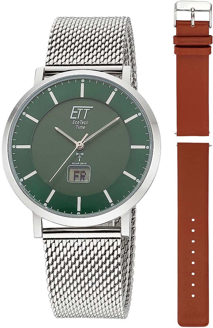 Eco Tech Time EGS-11622-81MS Men's Watch • Radio-Controlled Solar • Analog-Digital Display