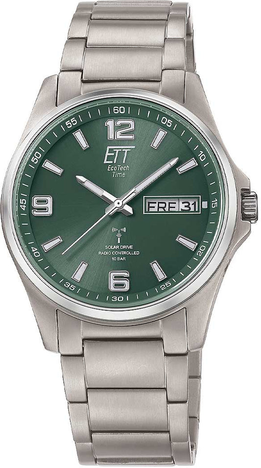 Eco Tech Time Everest EGT-11603-81M Herren Uhr • Funksolar • Titan