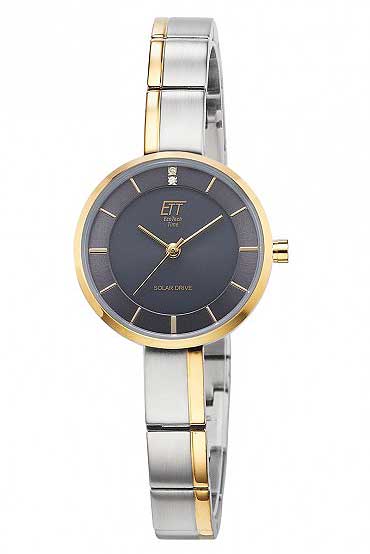 Eco Tech Time Diamond ELS-12151-52M Damen Uhr • Solar • Echte Diamanten