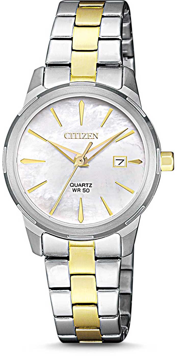 Citizen Elegance EU6074-51D Uhr • Bicolor-Edelstahl • Perlmutt-Zifferblatt