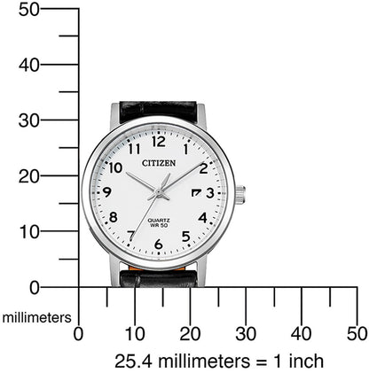 Citizen Elegance EU6090-03A Uhr • Edles Lederband • Silber-Zifferblatt