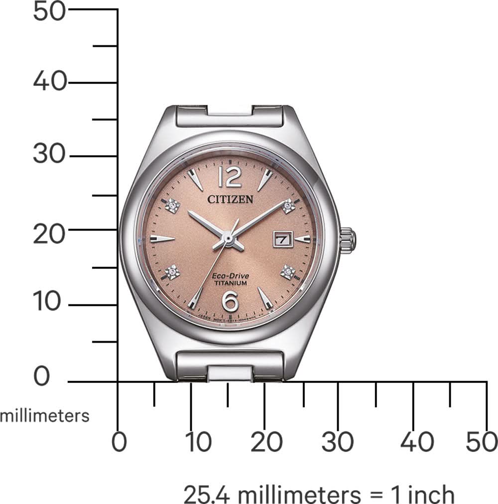 Citizen Super Titanium EW2601-81Z Damenuhr • Eco-Drive • Saphirglas