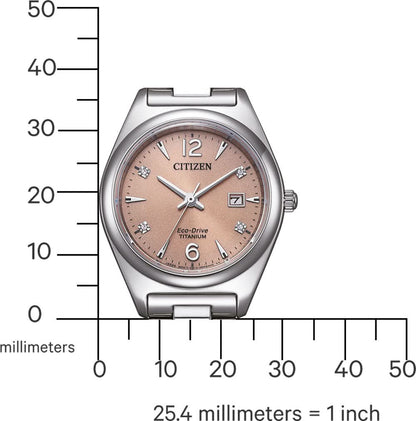 Citizen Super Titanium EW2601-81Z Damenuhr • Eco-Drive • Saphirglas