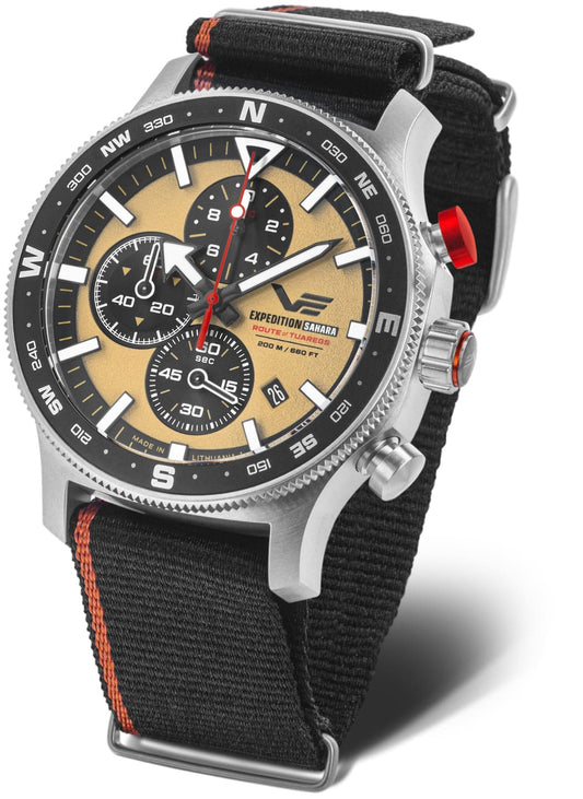 Vostok Europe Expedition SAHARA 6S10-598A753 Herren Uhr • Präzises Quarz Chrono Uhrwerk • Massive 20 Bar Wasserdichtigkeit