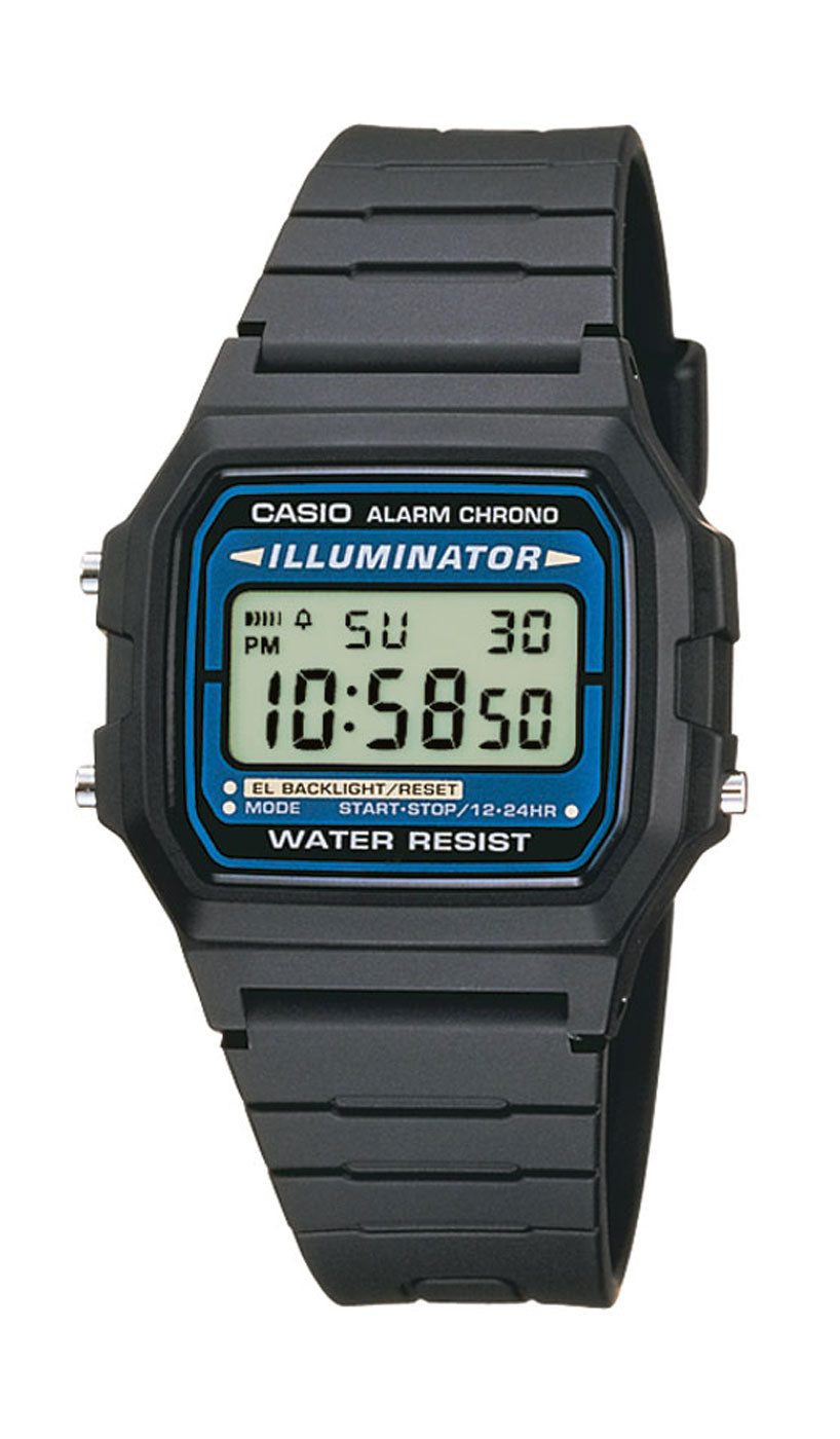 Casio Vintage F-105W-1AWYEF Uhr • Kultiges Retro-Design • Starke EL-Hintergrundbeleuchtung