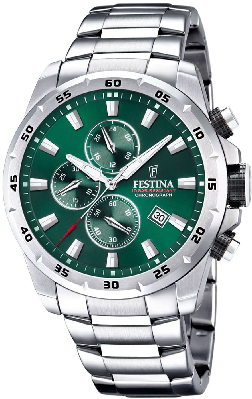 Festina Chrono Sport F20463/3 Herrenuhr • Sportliches Chronographen-Design • Hochwertiger Edelstahl
