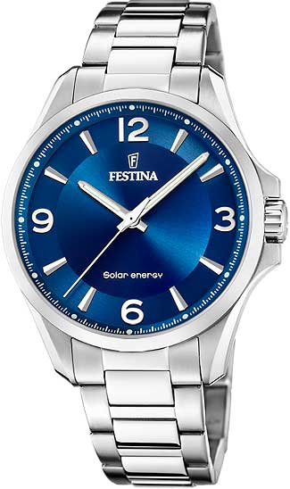 Festina Solar Energy F20656 Herren Uhr • Solar-Uhrwerk • Robuster Edelstahl