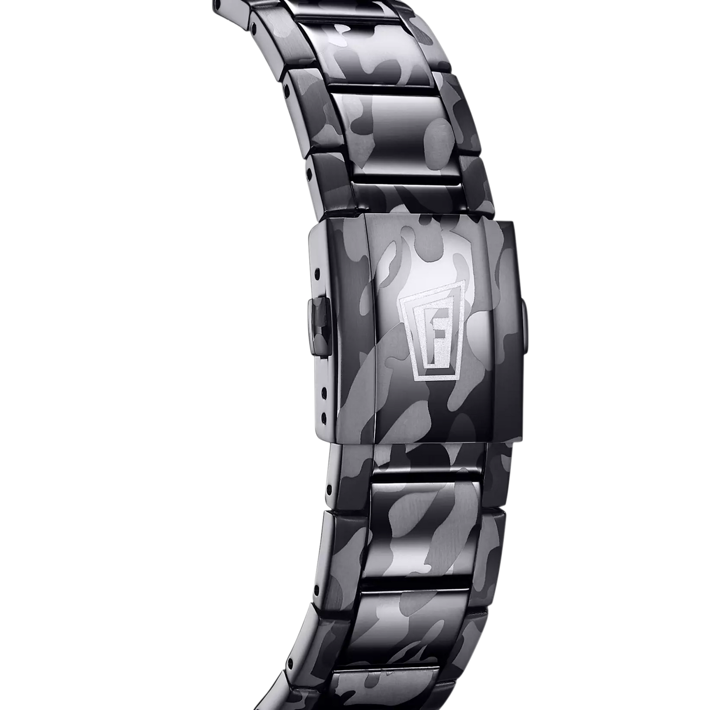 Festina Herrenchronograph Modell: 20710_1 mit schwarzem Gehäuse, Armband und Zifferblatt mit Strichindex und orangenen Akzenten