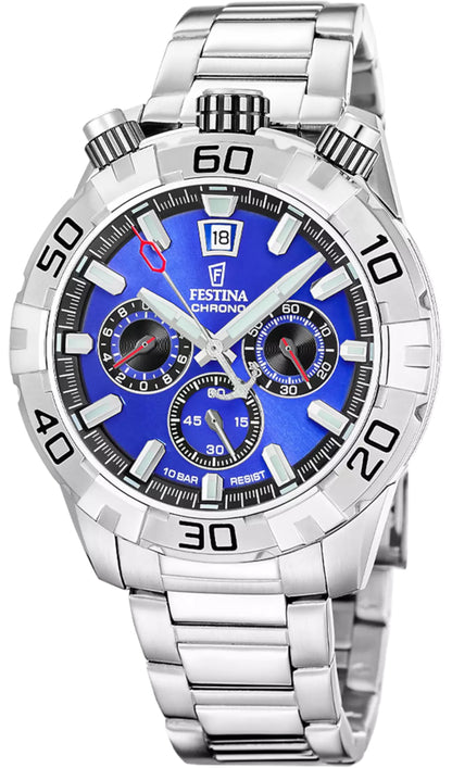 Herrenuhr blau aus Edelstahl – Festina  Bullhead Modell: F20743/3