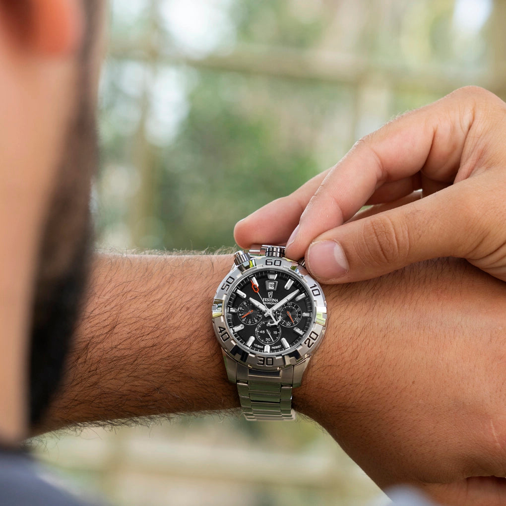 Herrenuhr schwarz aus Edelstahl – Festina Bullhead Modell: F20743/6