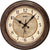 AMS Wanduhr Kunststoff • Funkgesteuert • Antikbraunes Design