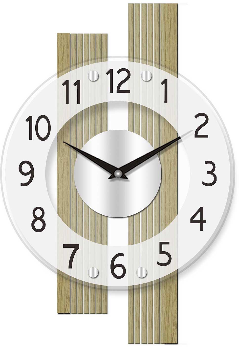 Funkwanduhr modern 28 x 41 x 5cm - AMS Modell: 5875