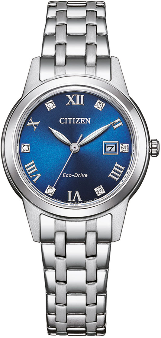 Citizen Silhouette Crystal FE1240-81L Damen Uhr • Eco-Drive • Mineralglas