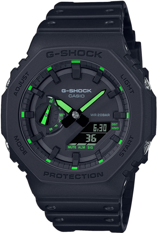 Casio G-SHOCK GA-2100-1A3ER Herren Uhr • Robustes Carbon Core Guard Gehäuse • 20 Bar Wasserdichtigkeit
