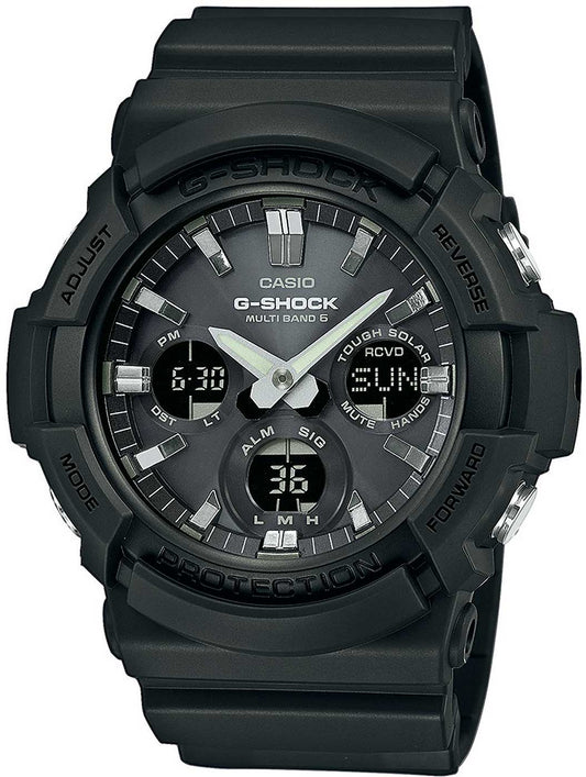 Casio G-Shock GAW-100B-1AER Herren Uhr • Funksolar • Robustes Resin-Gehäuse • 20 Bar Wasserdicht