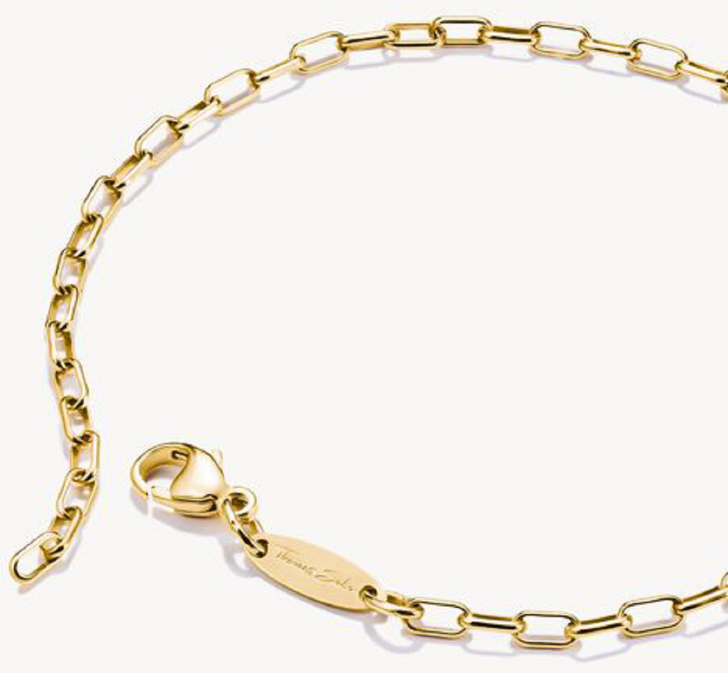 Link bracelet, made of silver, gold-plated - Thomas Sabo Model: A2206-413-39-L19V