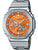 Casio G-Shock GM-2110D-4AER Uhr • Edelstahl-Design • Orangefarbenes Zifferblatt