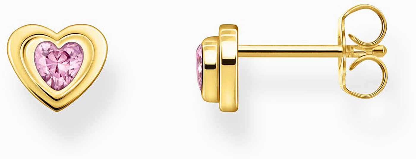 Herz Ohrstecker mit pinkem Stein - Thomas Sabo Modell: H2271-414-9