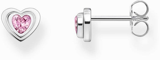 Herz Ohrstecker mit pinkem Stein - Thomas Sabo Modell: H2271-643-9