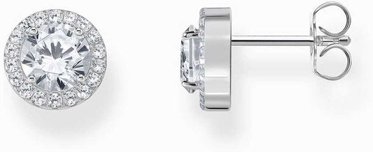 Halo-Ohrstecker mit weißem Stein im Brillantschliff - Thomas Sabo Modell: H2304-051-14
