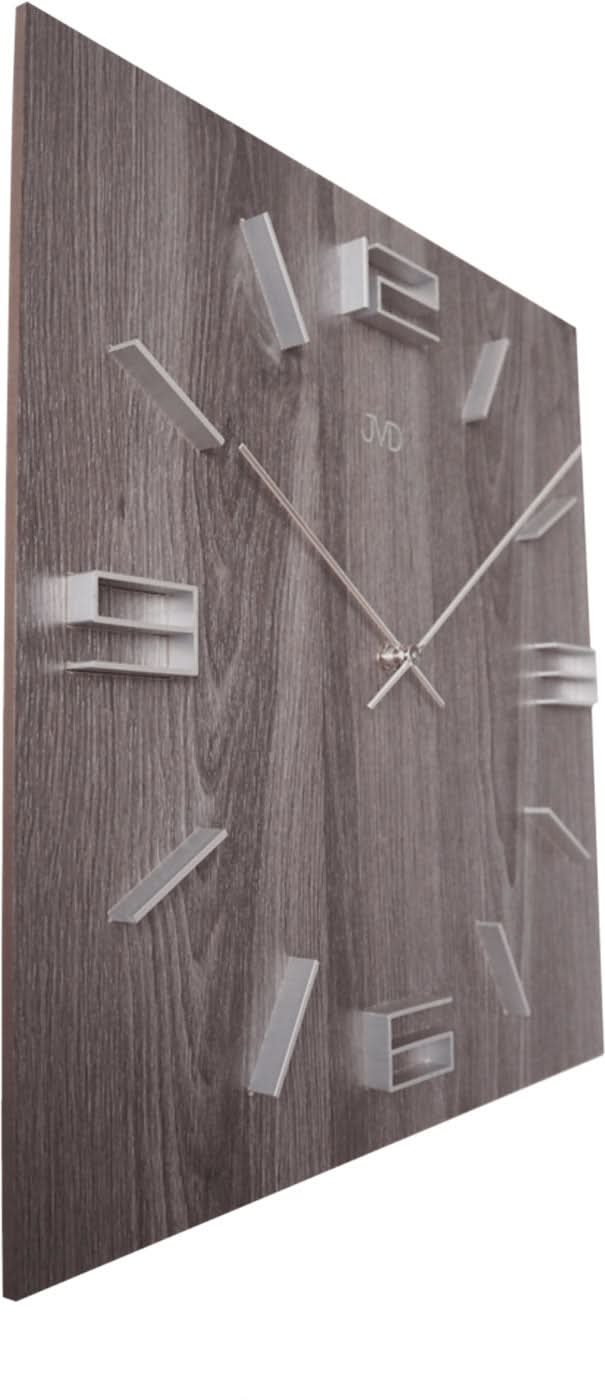 JVD Wanduhr 40x40 cm Holz • Modernes Design • Quarzwerk