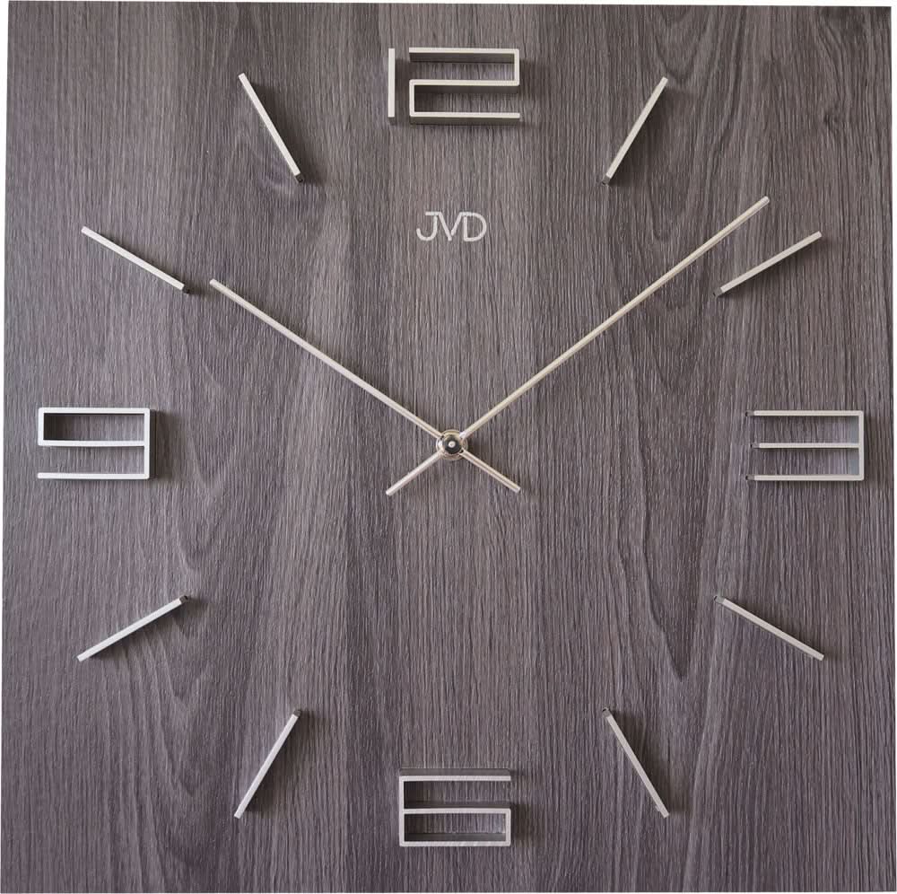 JVD Wanduhr 40x40 cm Holz • Modernes Design • Quarzwerk
