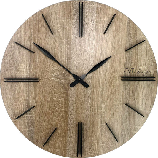 JVD Wanduhr 50 cm Ø Kunststoff • Modernes Design • Geräuschloses Quarzwerk
