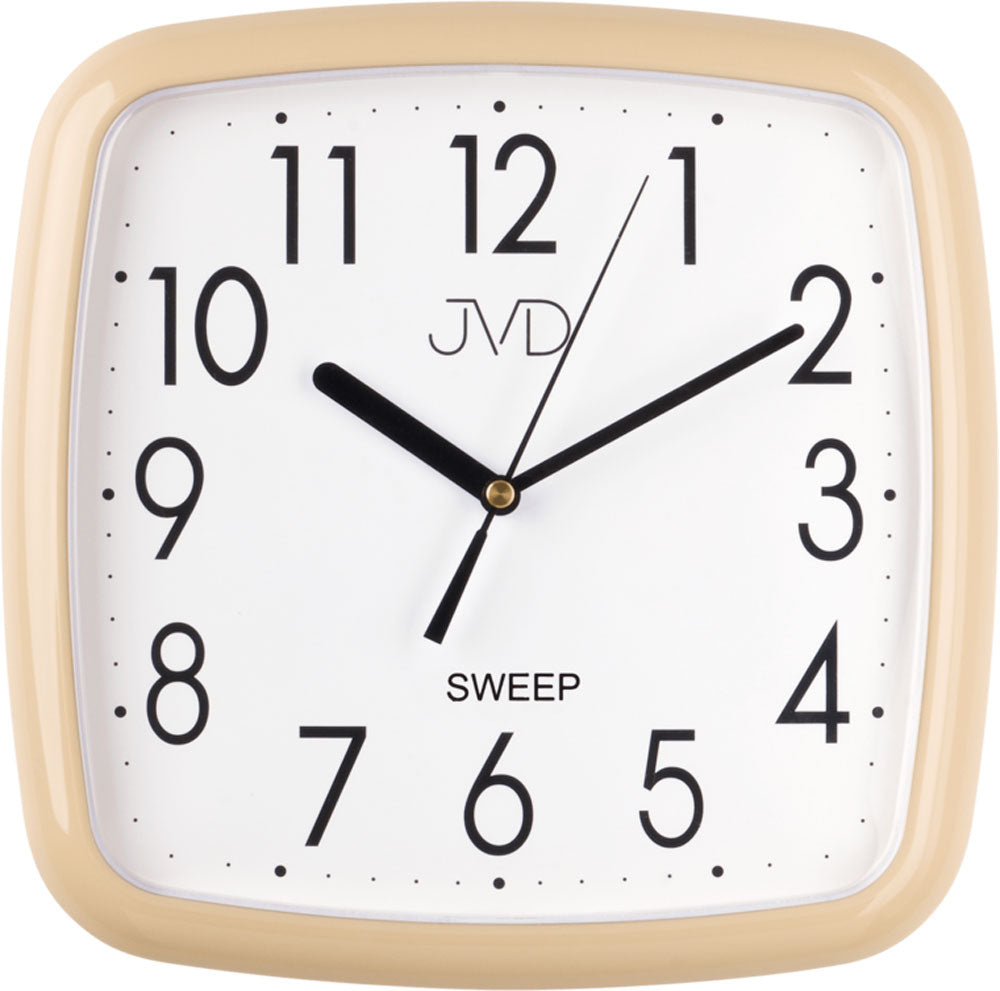 JVD Wall Clock 25x25x3.2 cm Plastic • Modern Design • Silent Quartz Movement