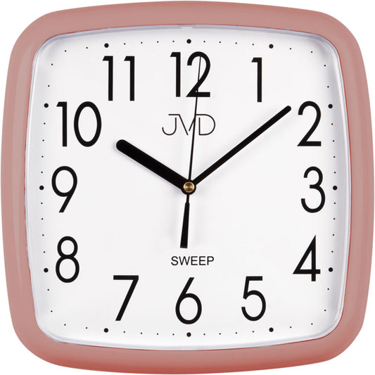 JVD Wanduhr 25x25x3,2 cm Kunststoff • Moderner Blickfang • Zuverlässiges Quarzwerk