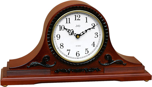 Kaminuhr Holz in Nussbaumoptik - JVD Modell: HS11.3