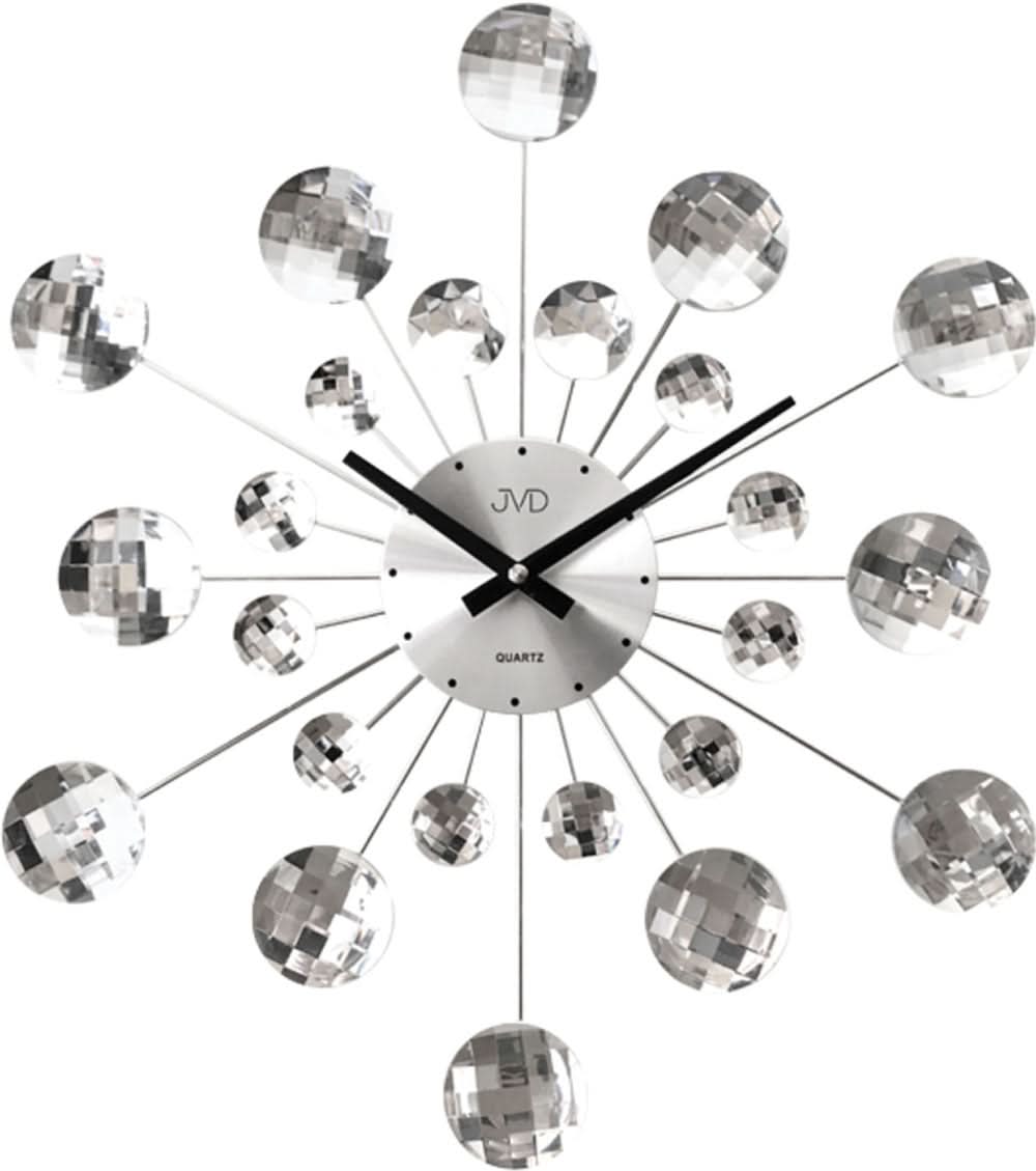 JVD Wanduhr 49 cm Ø Metall • Modernes Design • Präzises Quarz Uhrwerk