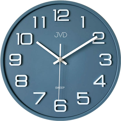 JVD Wanduhr 31x31 cm Kunststoff • Geräuschloses Uhrwerk • Modernes Design