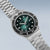 Bering Classic 18940-708 Men's Watch • Scratch-Resistant Sapphire Crystal • Green Sunray Dial