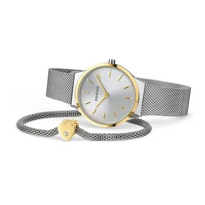 Bering 12131-014-GWP Damenuhr • Saphirglas • Milanaise