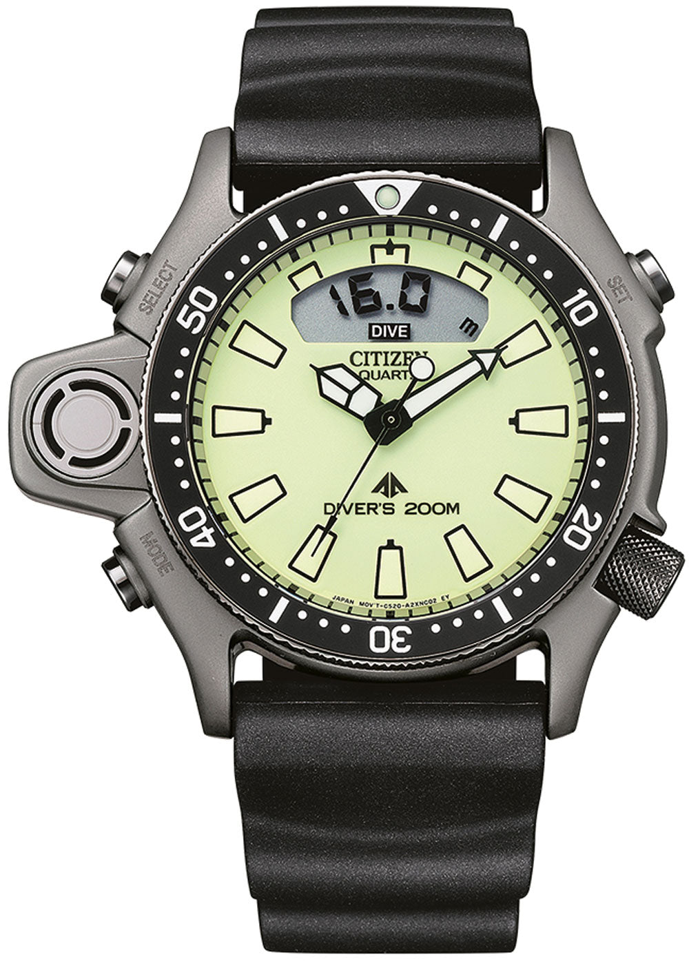 Citizen Promaster Aqualand JP2007-17W Herrenuhr • Tiefenmesser • 20 bar wasserdicht