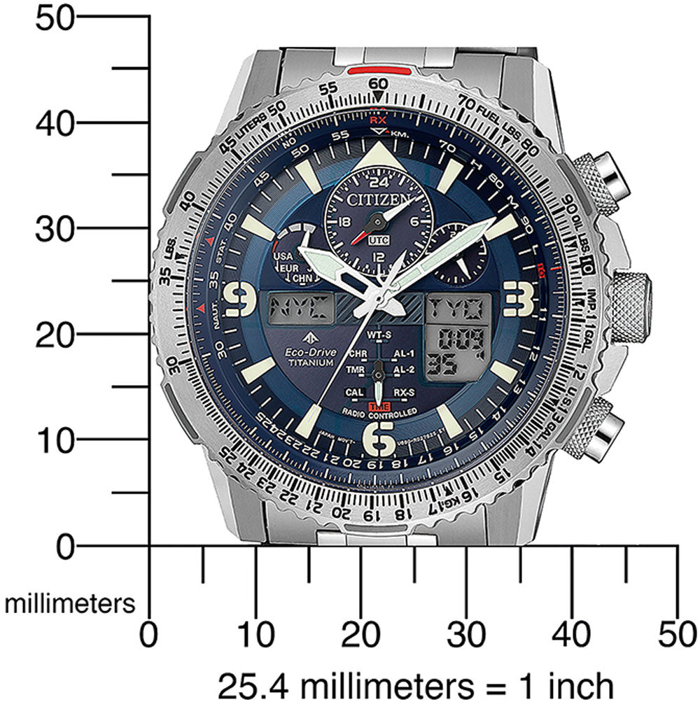 Citizen Promaster Sky JY8100-80L Men's Watch • Super Titanium • Eco-Drive & Radio-Controlled