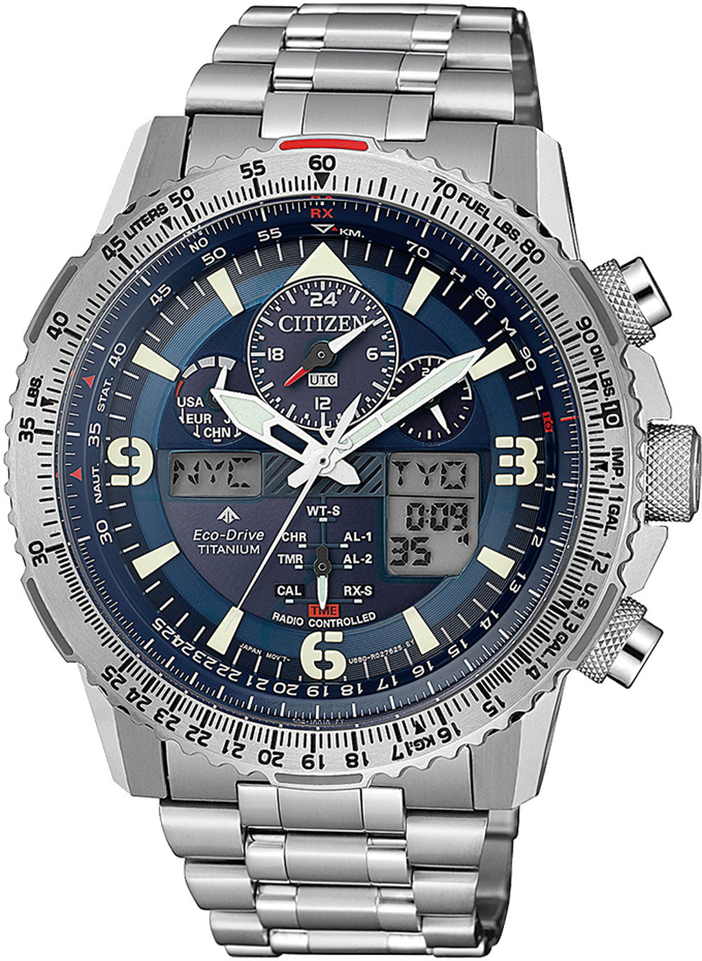 Citizen Promaster Sky JY8100-80L Men's Watch • Super Titanium • Eco-Drive & Radio-Controlled
