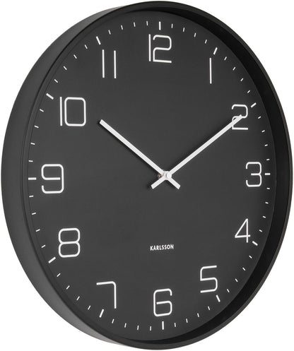 Karlsson Wanduhr 40x40x4,5 cm Metall • Modernes Design • Geräuschlos
